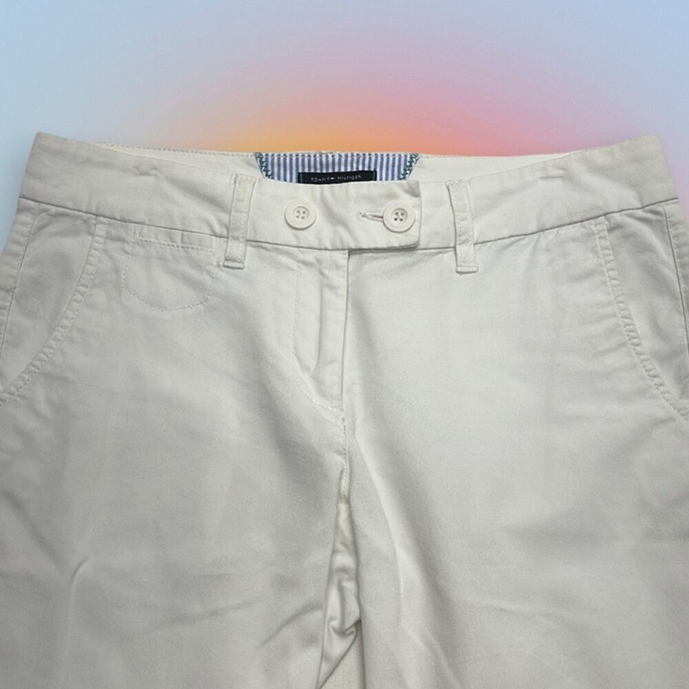 TOMMY HILFIGER Women’s 6 White Crop Cotton Pant